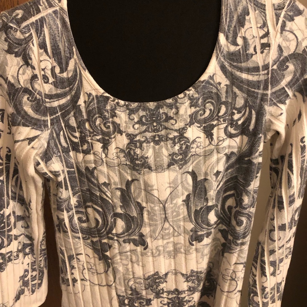 Blue and White Shirt
